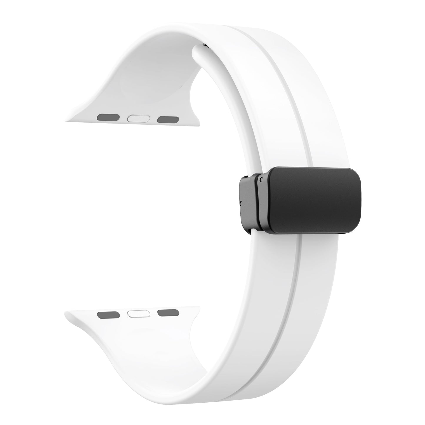 Simple Silicone Magnetic Folding Band For Apple Watch