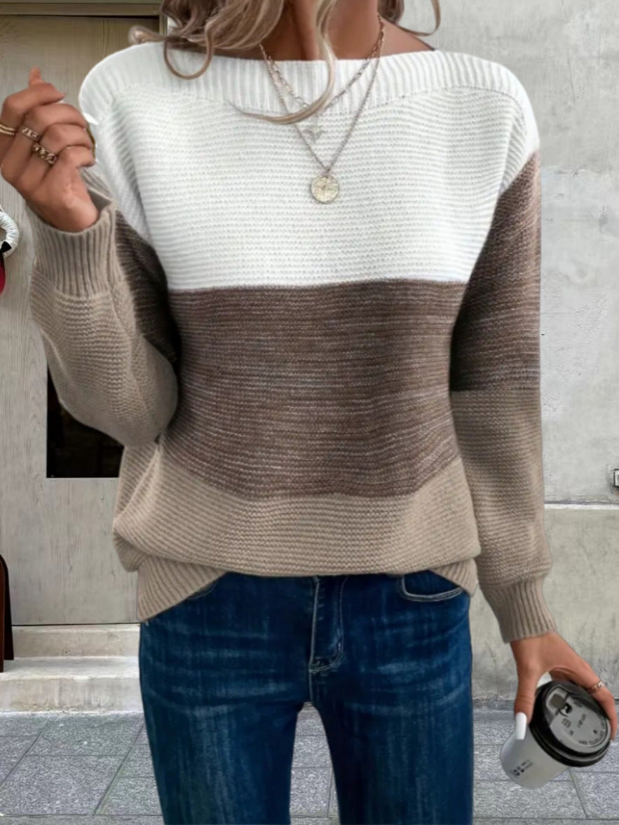 Women's chic cable knit top with elegant details