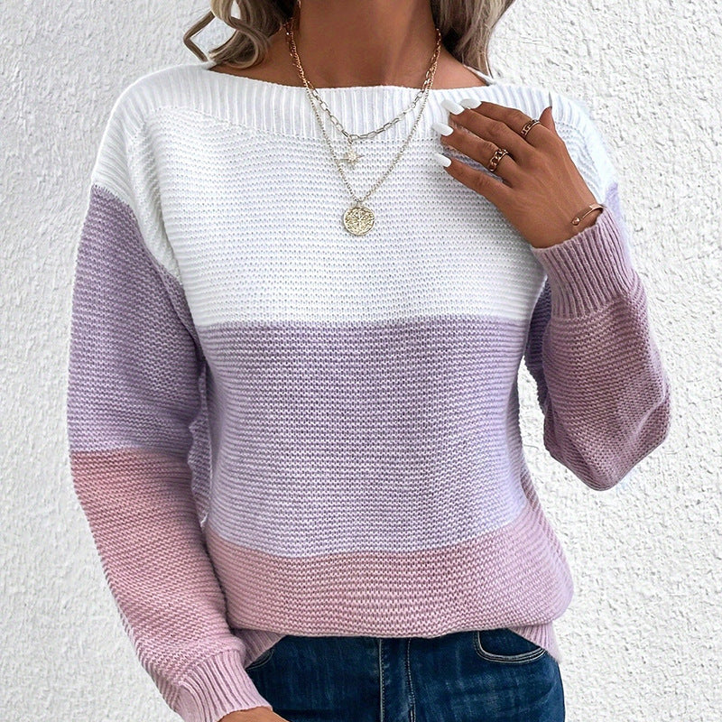 Women's chic cable knit top with elegant details