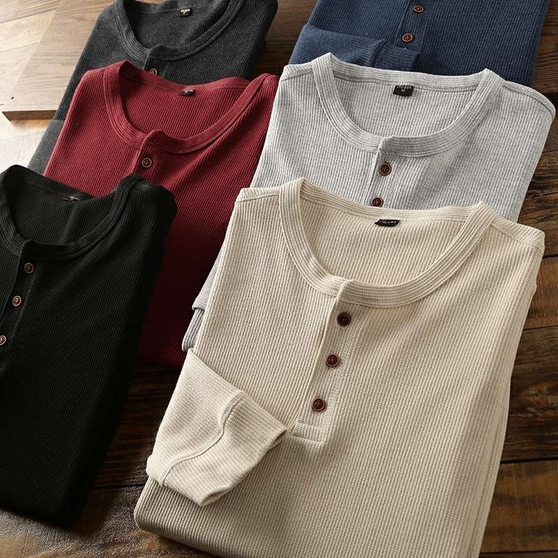 Hype Waffle Knit Henley Shirt