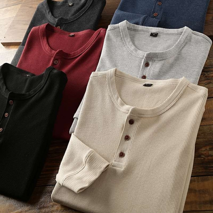 Hype Waffle Knit Henley Shirt