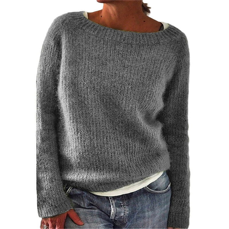 Women's casual classic boatneck sweater