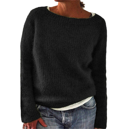 Women's casual classic boatneck sweater