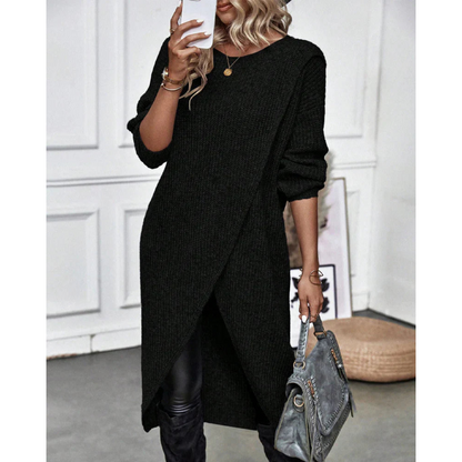 Women's stylish long sleeve sweater dress