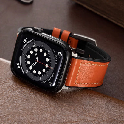 Leather Silicone Apple Watch Band