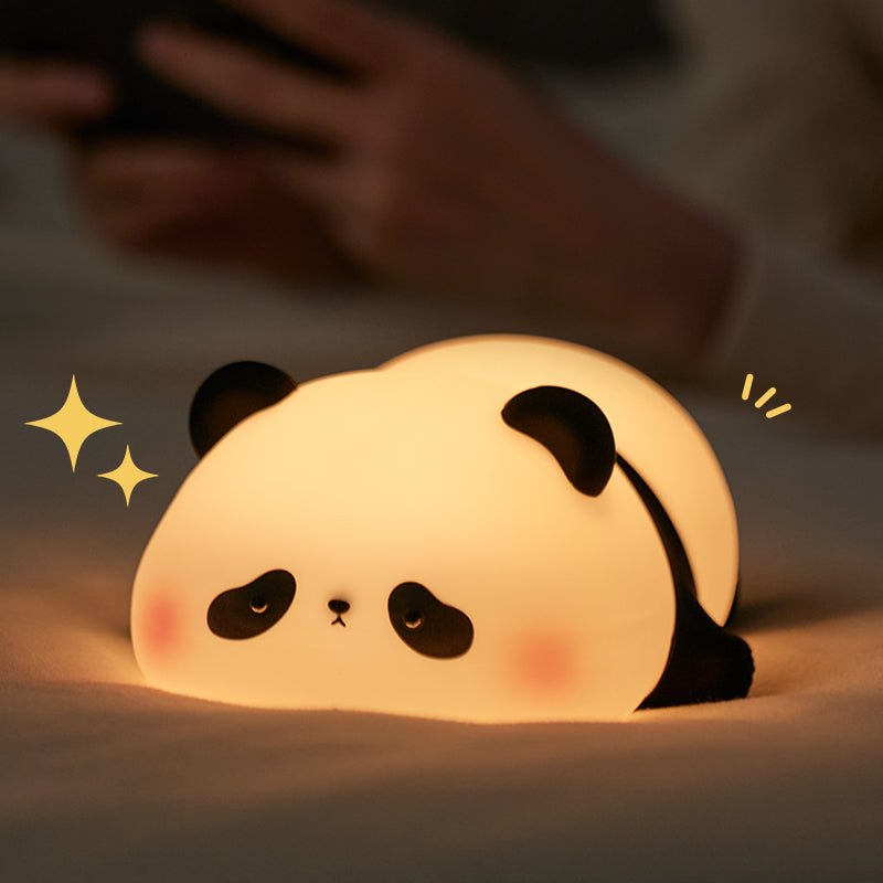 Süßes Panda-Nachtlicht, LED, matschig, Tap-Tap-Lampe