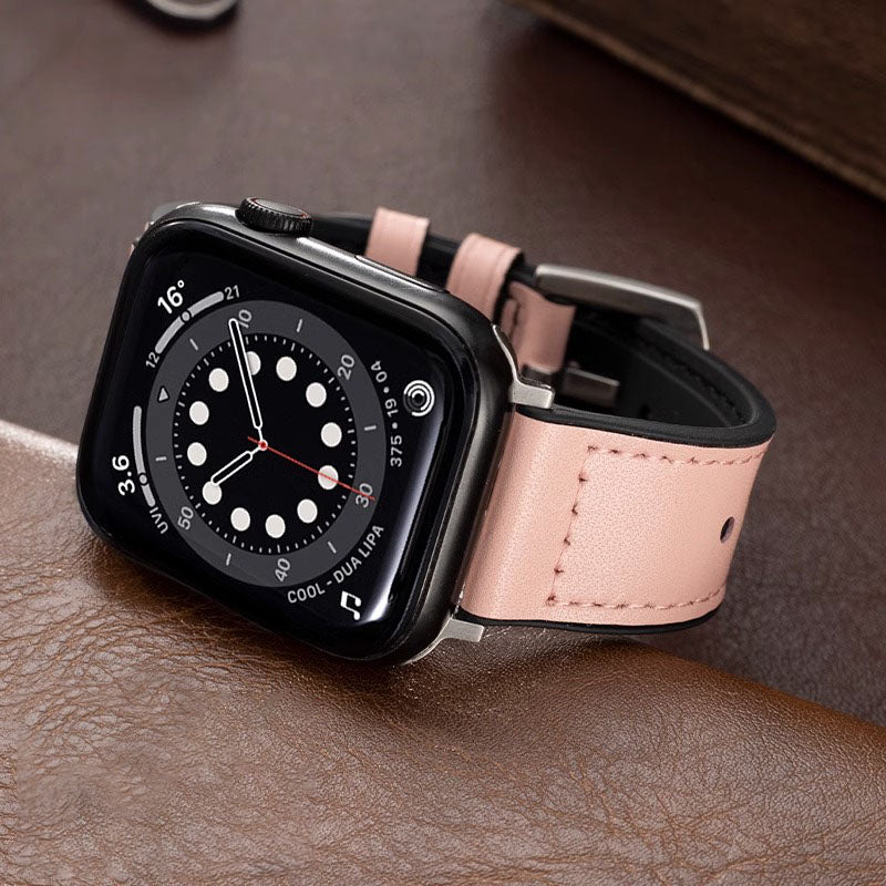 Leather Silicone Apple Watch Band