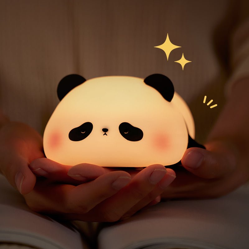 Süßes Panda-Nachtlicht, LED, matschig, Tap-Tap-Lampe