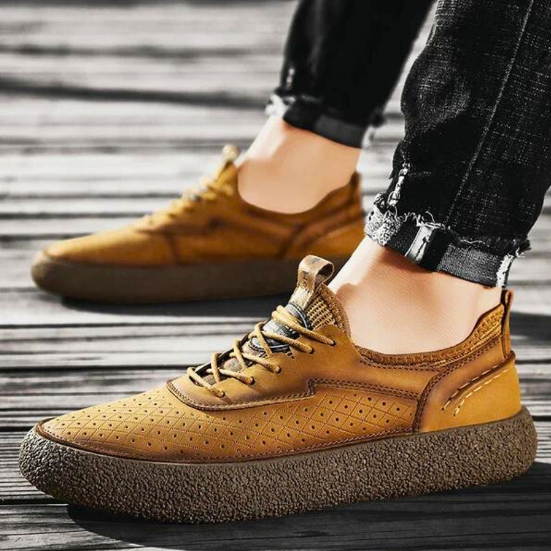 PebbleSole Genuine Leather Sneakers