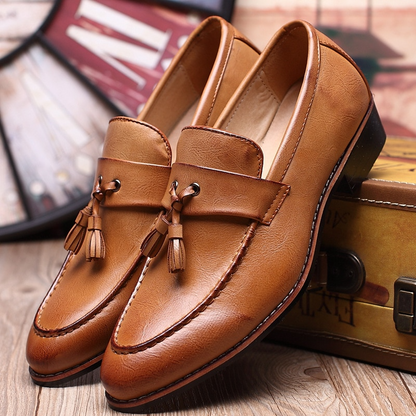 Giovanni Genuine Leather Tassel Loafers