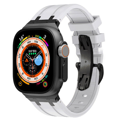 NEW AP Thick Silicone Band With Titanium Adapter For Apple Watch