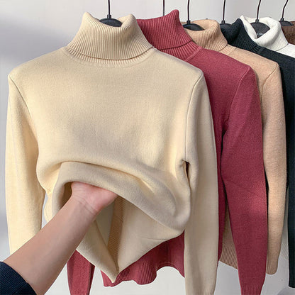 Women's autumn and winter turtleneck knit sweater