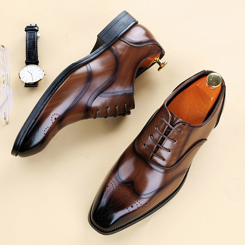 Lucas Leather Brogue Dress Shoes