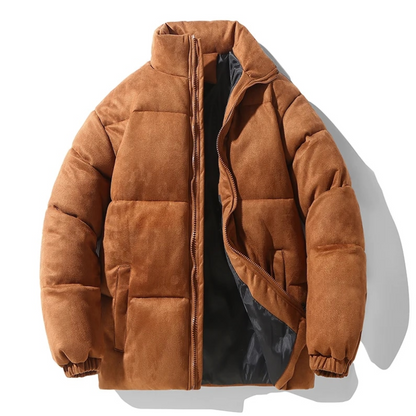 Antonios Suede Puffer Jacket