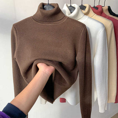 Women's autumn and winter turtleneck knit sweater