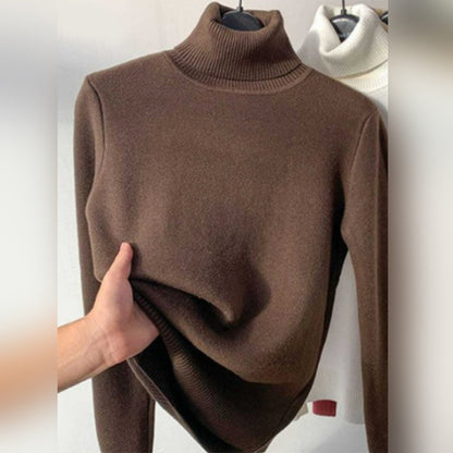 Women's autumn and winter turtleneck knit sweater