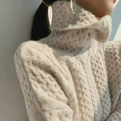 Women's cashmere-like turtleneck sweater