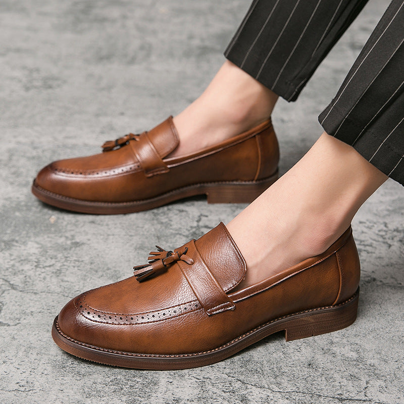 London Genuine Leather Tassel Loafers