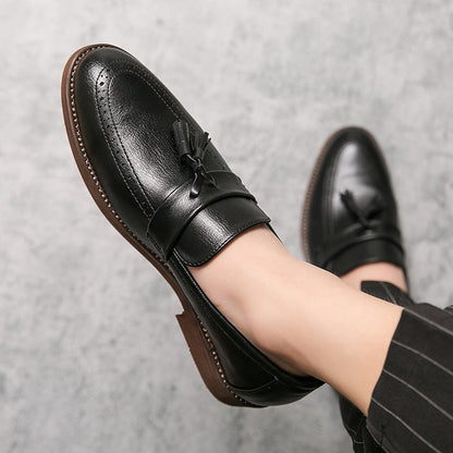 London Genuine Leather Tassel Loafers