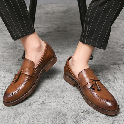 London Genuine Leather Tassel Loafers