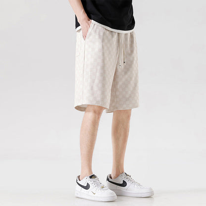 Hype Checkered Corduroy Shorts