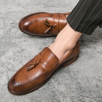 London Genuine Leather Tassel Loafers