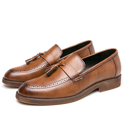 London Genuine Leather Tassel Loafers