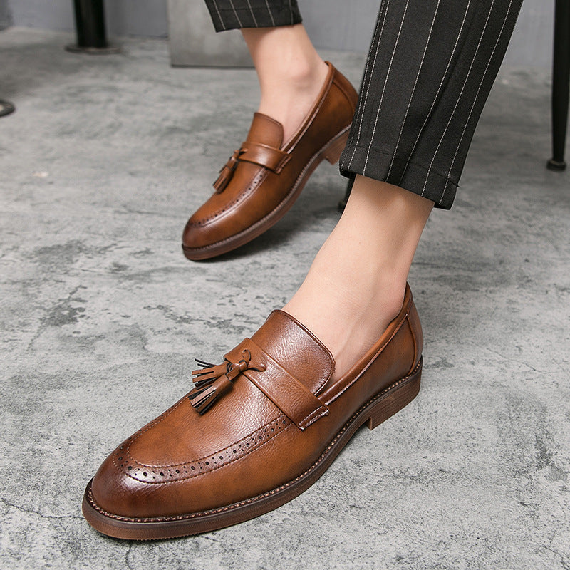 London Genuine Leather Tassel Loafers