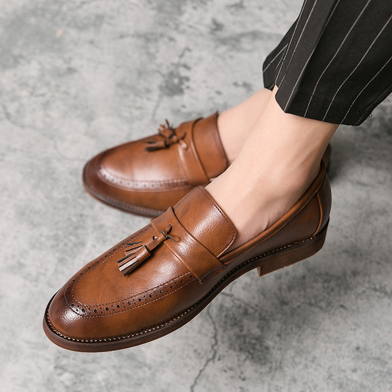 London Genuine Leather Tassel Loafers