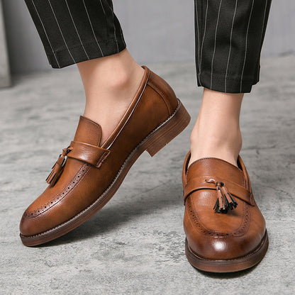 London Genuine Leather Tassel Loafers