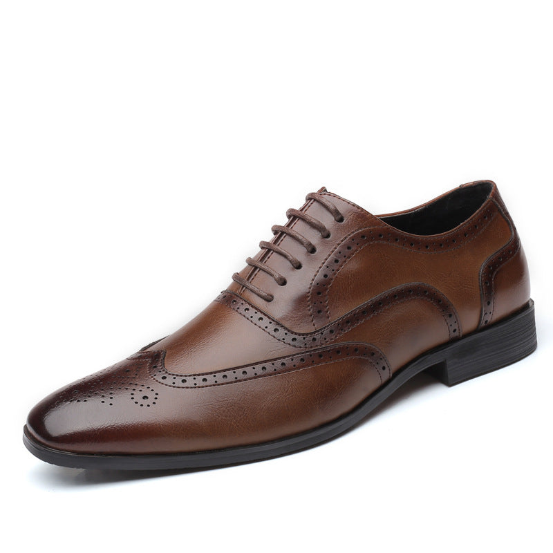 Oxford Leather Brogue Dress Shoes