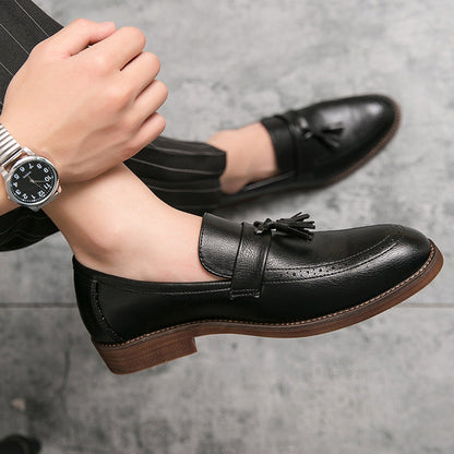 London Genuine Leather Tassel Loafers