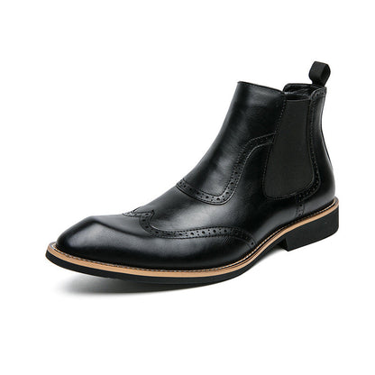 London Brogue Chelsea Boots