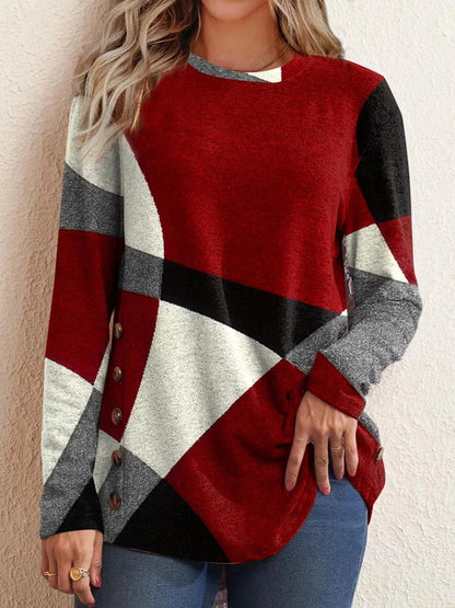 Morna - long sleeve with geometric pattern