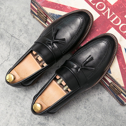 London Genuine Leather Tassel Loafers