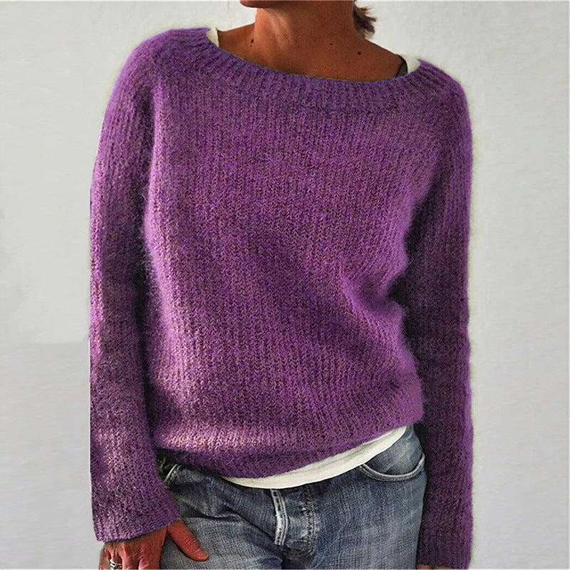 Women's casual classic boatneck sweater