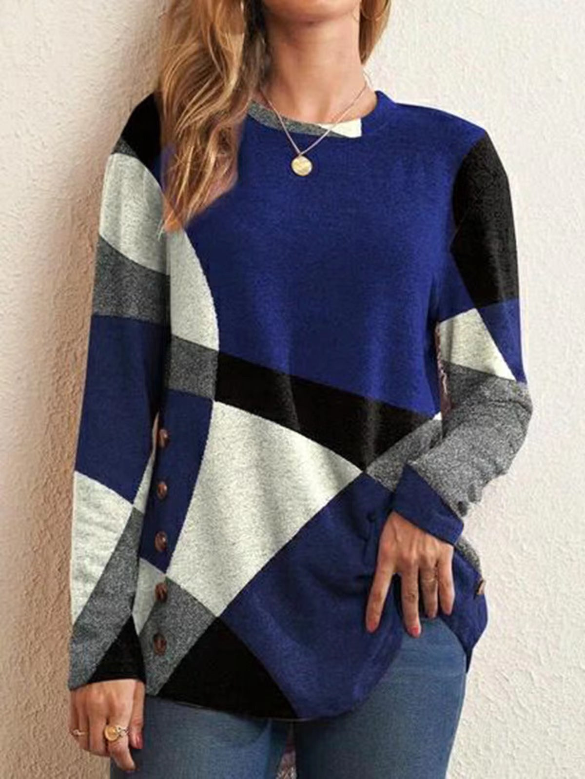 Morna - long sleeve with geometric pattern