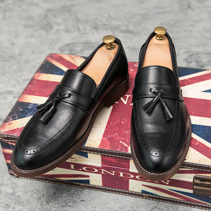 London Genuine Leather Tassel Loafers