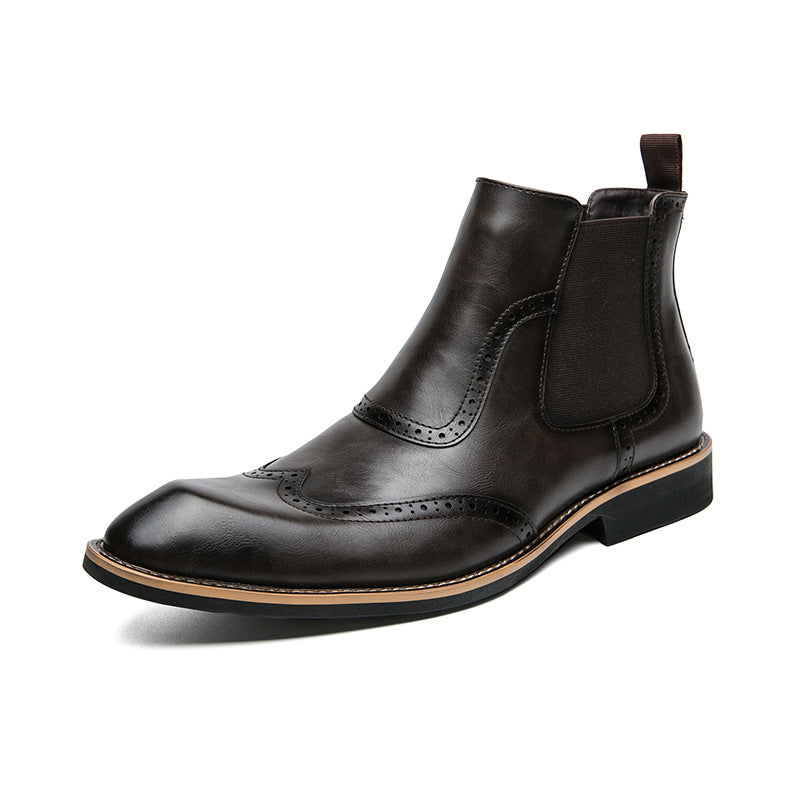 London Brogue Chelsea Boots