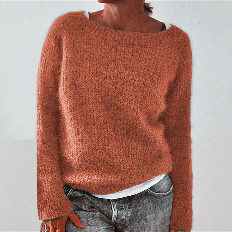 Women's casual classic boatneck sweater