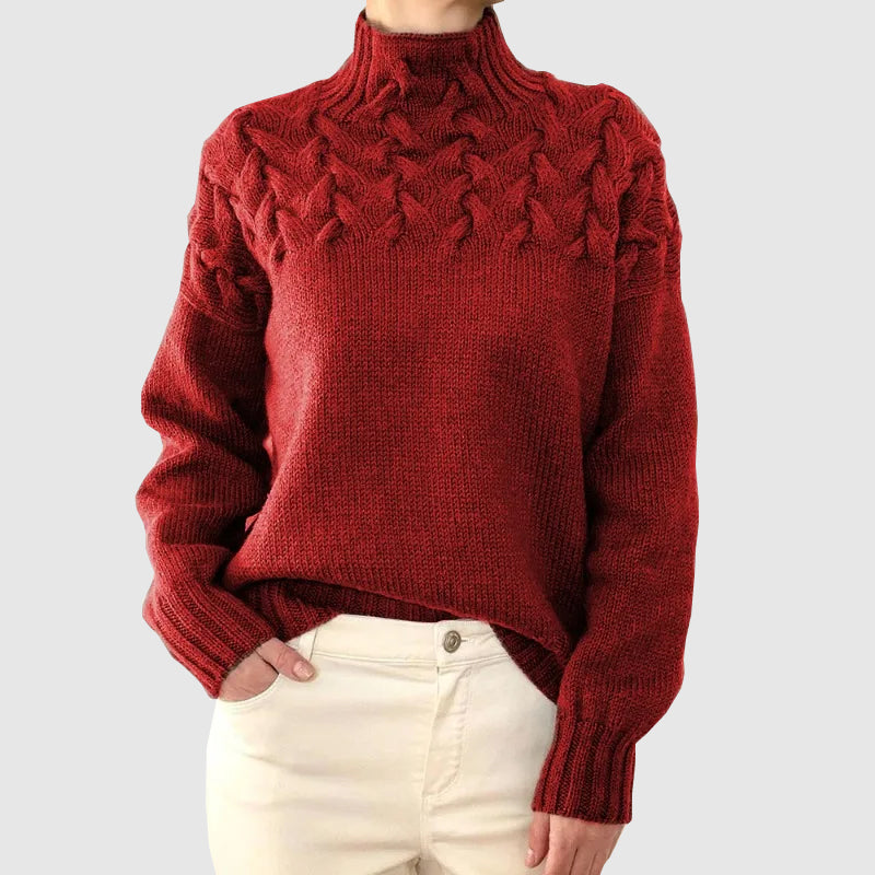 Genesis - high neck knitted jumper long sleeves pullover