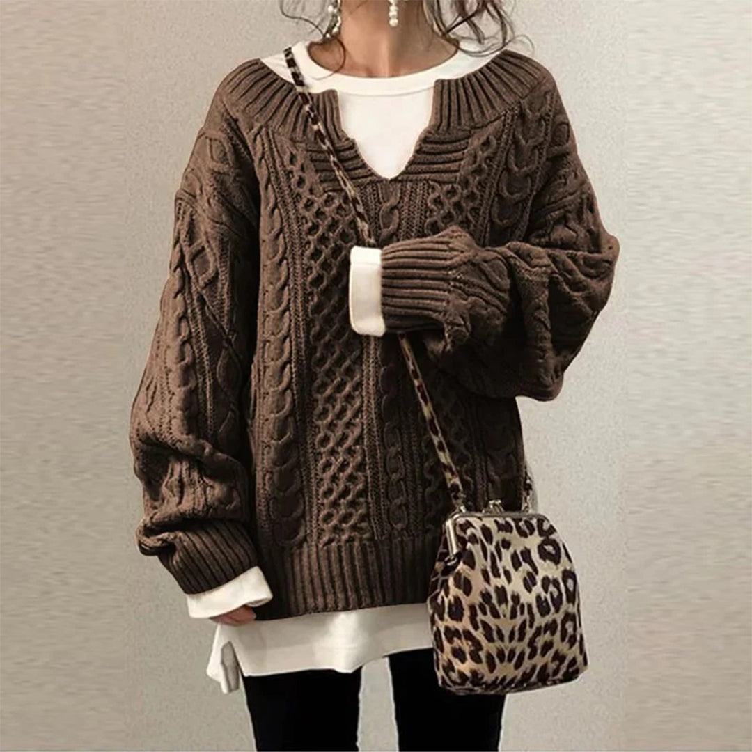 Women's cable knit sweater