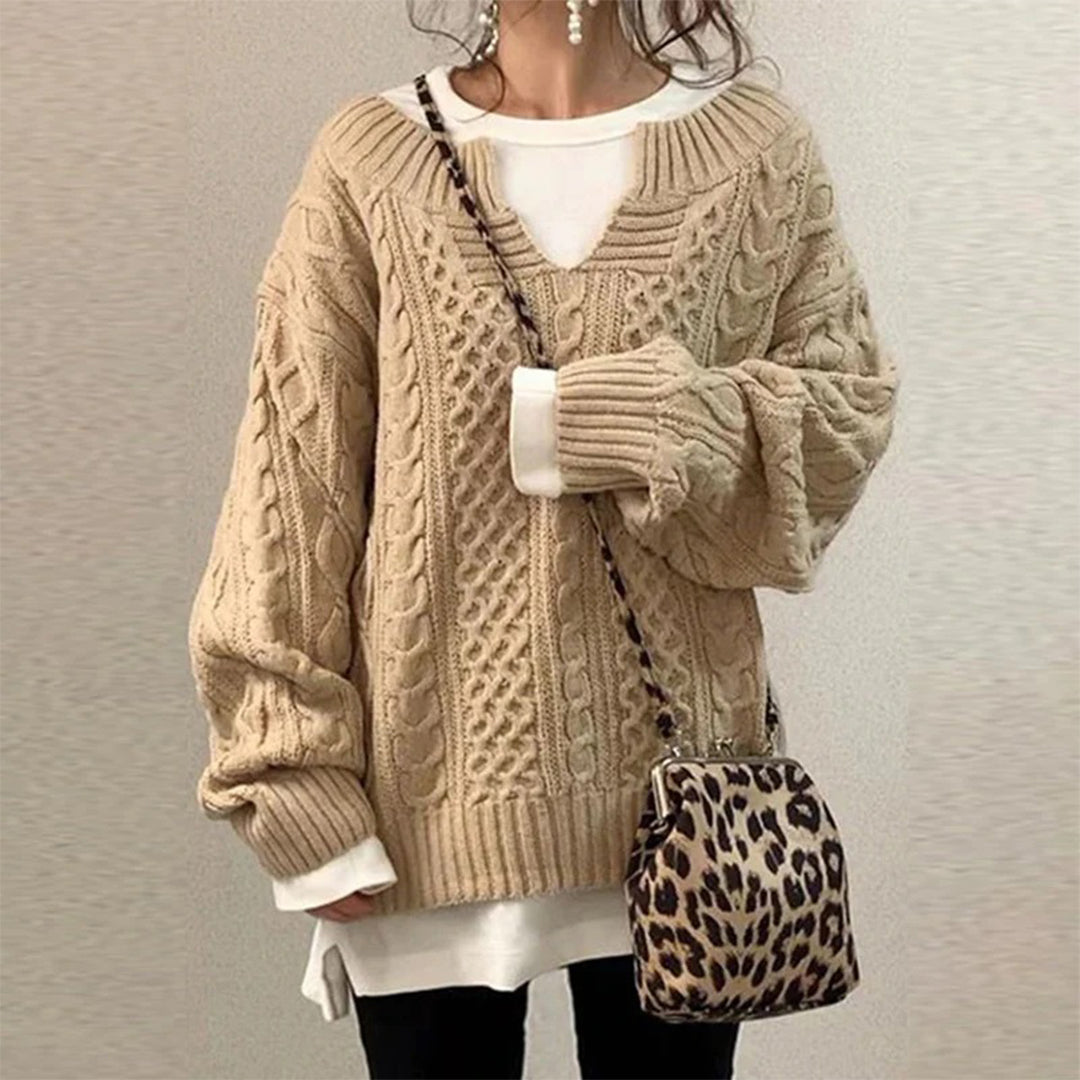 Women's cable knit sweater