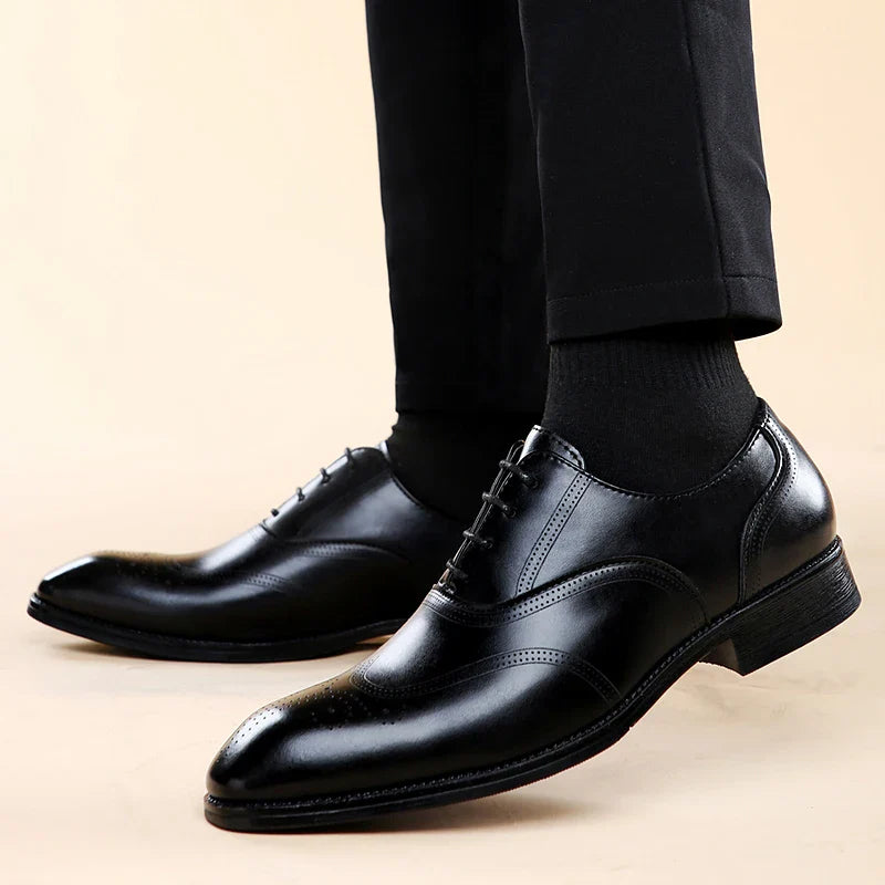 Lucas Leather Brogue Dress Shoes