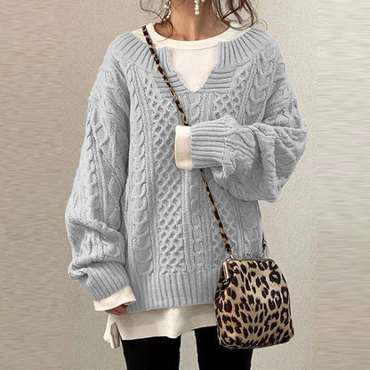 Cozy knitted winter sweater for woman