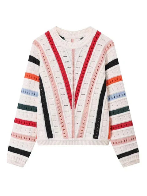 Women's  striped knitted sweater