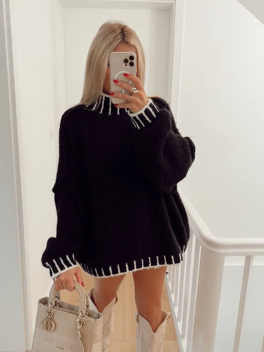 Women's casual loose knit sweater