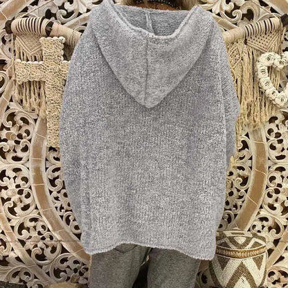 Women's autumn winter oversized boho braided knitted sweater