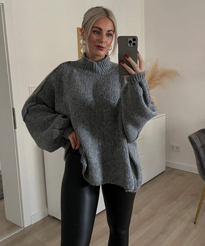 Women's casual  oversized knitted winter jumper