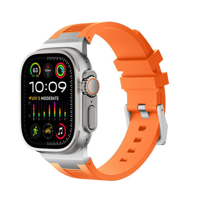 AP New Connector Silicone Band For Apple Watch